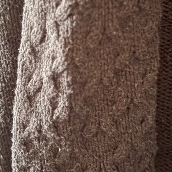 Knitted Chocolate Cardigan LG - Picture 3 of 5